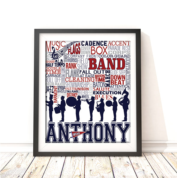 Marching Band Decor Band Poster Personalized Band Director Decor
