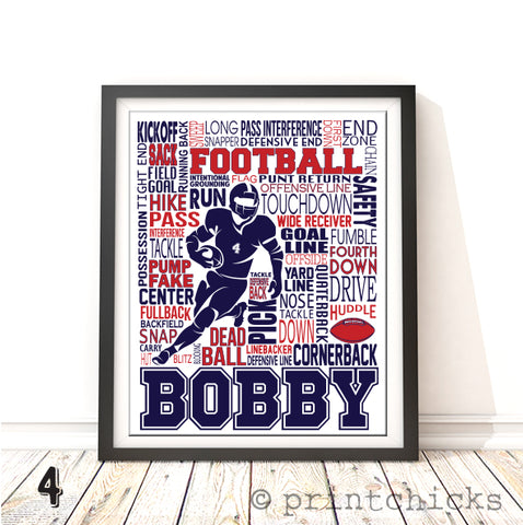 Football Personalized Print - PrintChicks