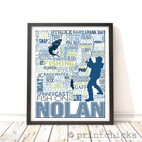 fishing print