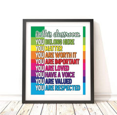 Diversity Rainbow Classroom Print - PrintChicks