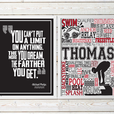 Swim Typography & Quote Print - PrintChicks