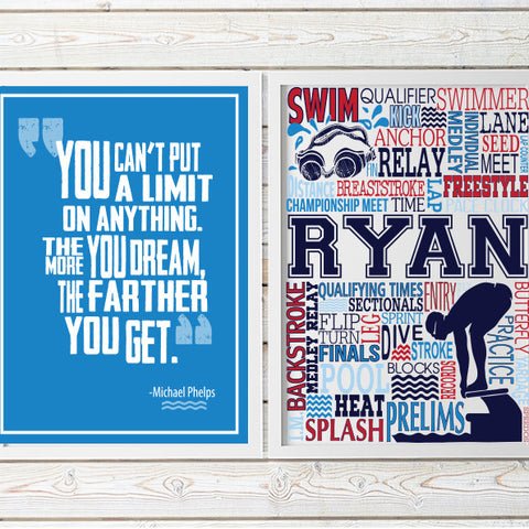 Swim Typography & Quote Print - PrintChicks