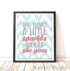 Sparkle Girls Decor Chevron Print - PrintChicks