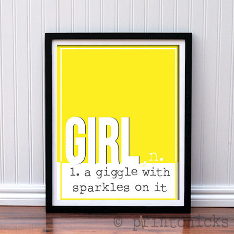 Girl with Sparkles Custom Print - PrintChicks
