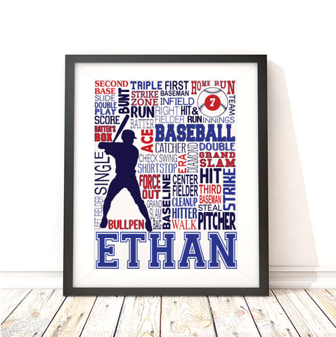 Baseball Personalized Print - PrintChicks