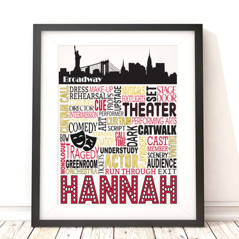 Broadway Theater Personalized Print - PrintChicks