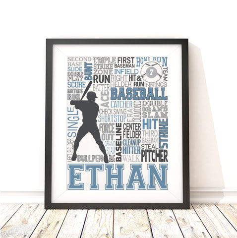 Baseball Personalized Print - PrintChicks