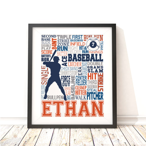 Baseball Personalized Print - PrintChicks