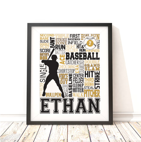 Baseball Personalized Print - PrintChicks