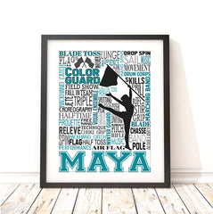 Color Guard Personalized Print - PrintChicks