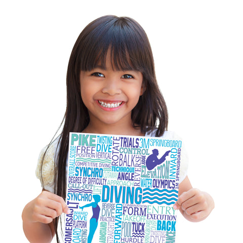 Diving Personalized Print - PrintChicks