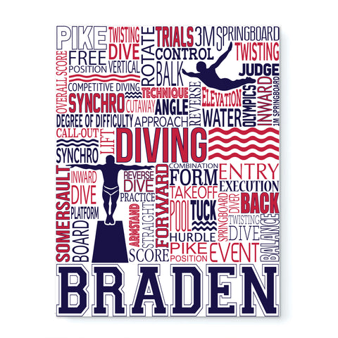 Diving Personalized Print - PrintChicks
