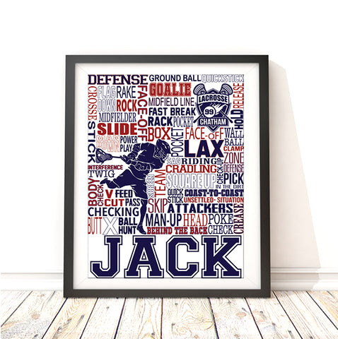 Lacrosse - Boy - Custom Print - PrintChicks