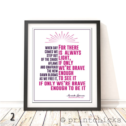 Amanda Gorman Quote Print - PrintChicks