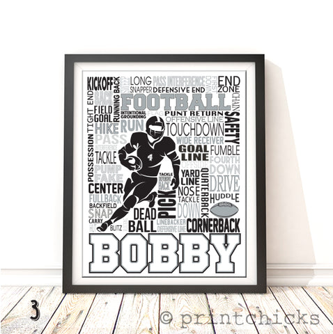 Football Personalized Print - PrintChicks