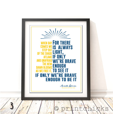 Amanda Gorman Quote Print - PrintChicks