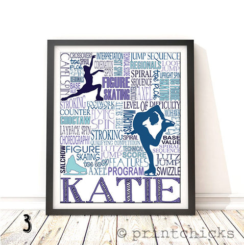 Figure Skating Personalized Print - PrintChicks