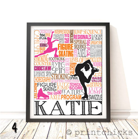 Figure Skating Personalized Print - PrintChicks