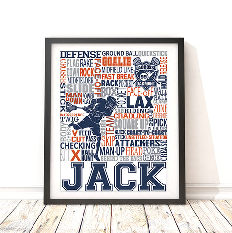 Lacrosse - Boy - Custom Print - PrintChicks