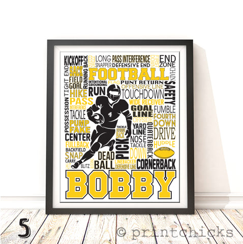 Football Personalized Print - PrintChicks