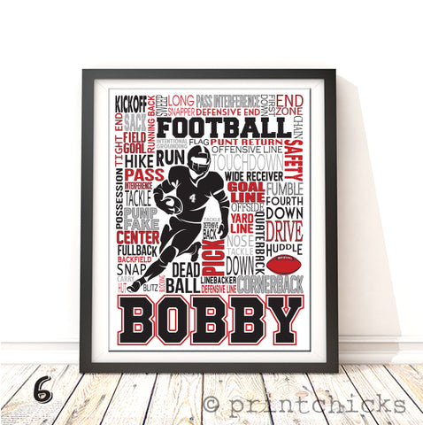 Football Personalized Print - PrintChicks
