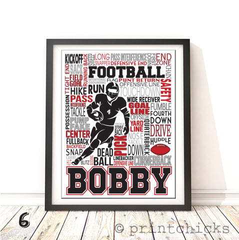 Football Personalized Print - PrintChicks
