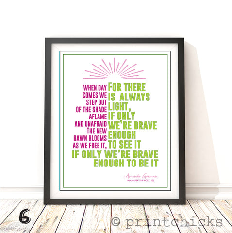 Amanda Gorman Quote Print - PrintChicks