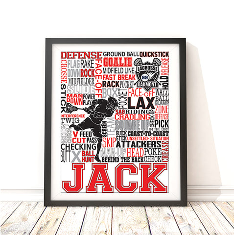 Lacrosse - Boy - Custom Print - PrintChicks