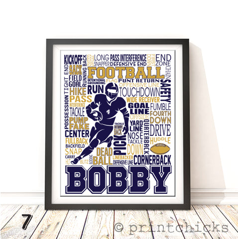 Football Personalized Print - PrintChicks