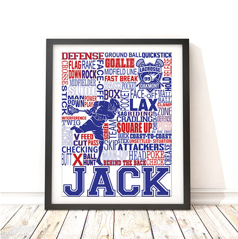 Lacrosse - Boy - Custom Print - PrintChicks
