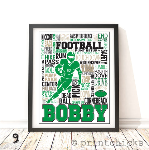 Football Personalized Print - PrintChicks