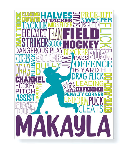 Field Hockey Personalized Print - PrintChicks