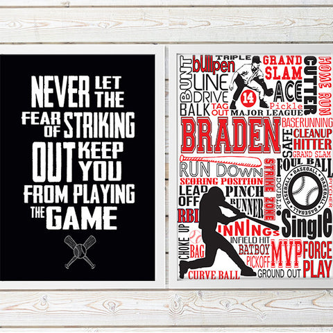 baseball custom decor