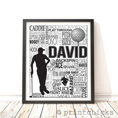 boy's golf poster