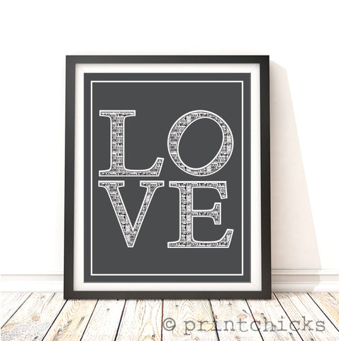 Love Typography Print - PrintChicks