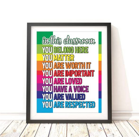 Diversity Rainbow Classroom  Print - PrintChicks