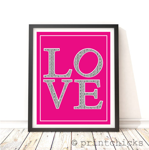 pink custom LOVE gift