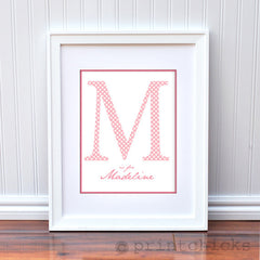 Polka Dot Monogram Print - PrintChicks