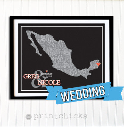 Personalized Map Print - PrintChicks