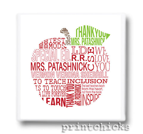 Teacher Apple Personalized Print -PrintChicks