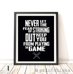 Baseball Quote Print - PrintChicks