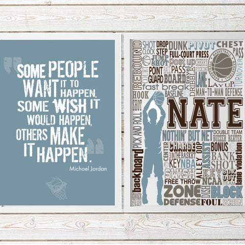 motivational basketball quote decor