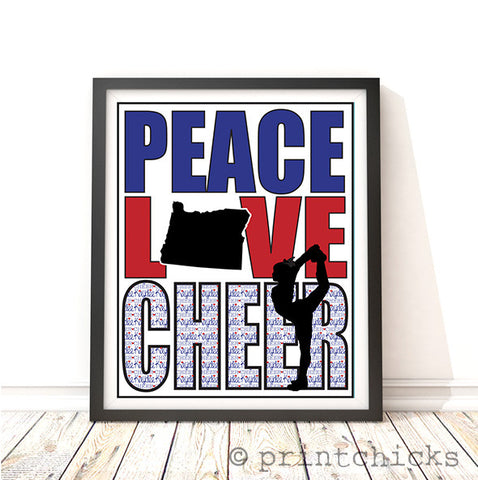 state cheer print