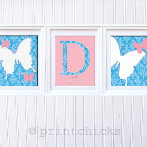 Damask Butterfly Custom Print Set - PrintChicks