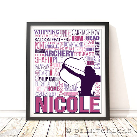 archery personalized print