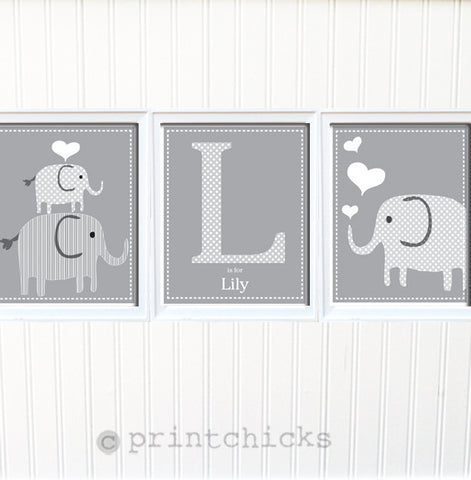 Elephant Nursery Print Set - PrintChicks