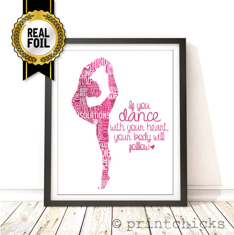 gold foil dance decor