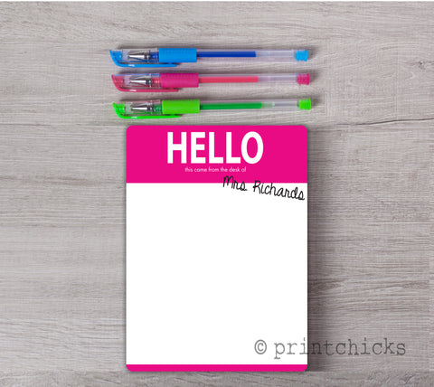 Hello Notepads - PrintChicks