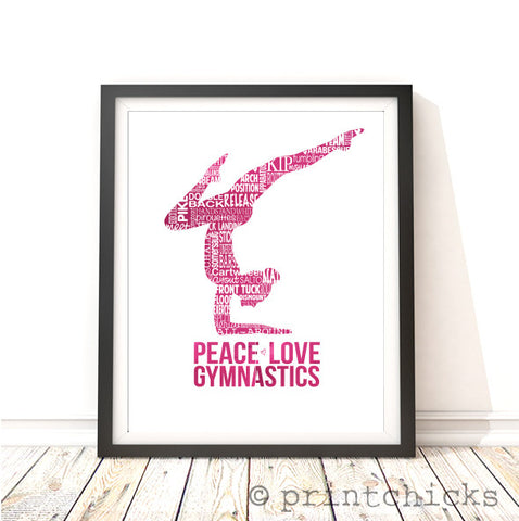 Gymnastics Personalized Print Version 2 - PrintChicks