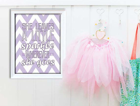 Sparkle Girls Decor Chevron Print - PrintChicks